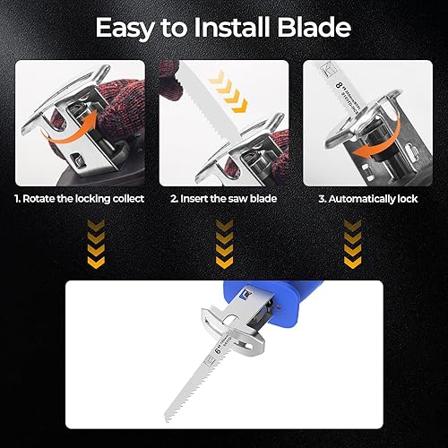 Miniatura 4 de Sierra de Vaivén Inalámbrica Compatible con Batería Dewalt 20V (Batería no incluida) Sierra Sawzall Inalámbrica para Corte de MaderaMetalPVC con