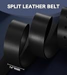 SUOSDEY Mens Leather Belt, Jean Pant Dress Belt for Casual Work Business 1.4" Width