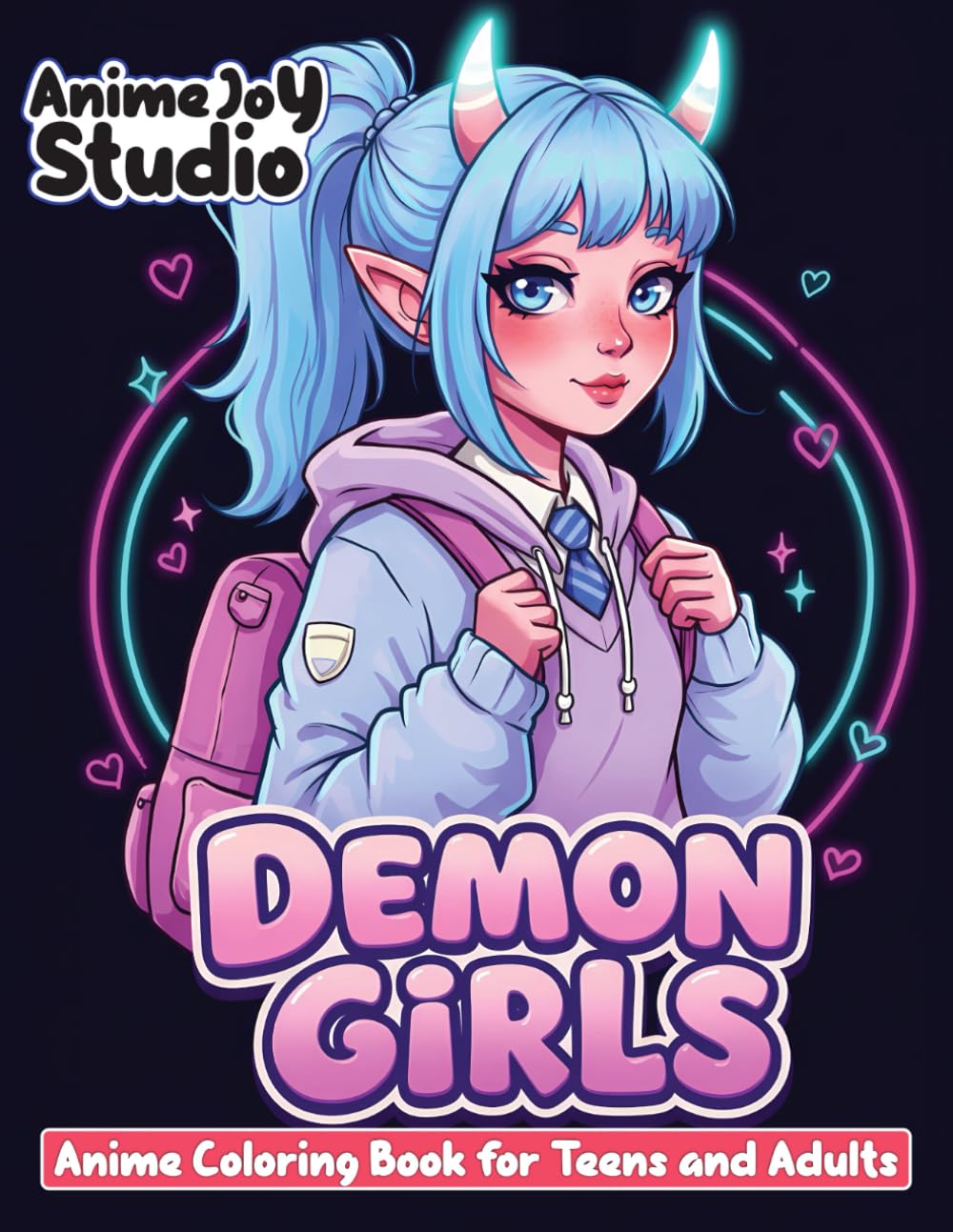 Anime Coloring Book - Demon Girls Edition: A Unique Coloring Adventure for Teens and Adults. Relax with Beautiful, Fun, and Spooky Characters.