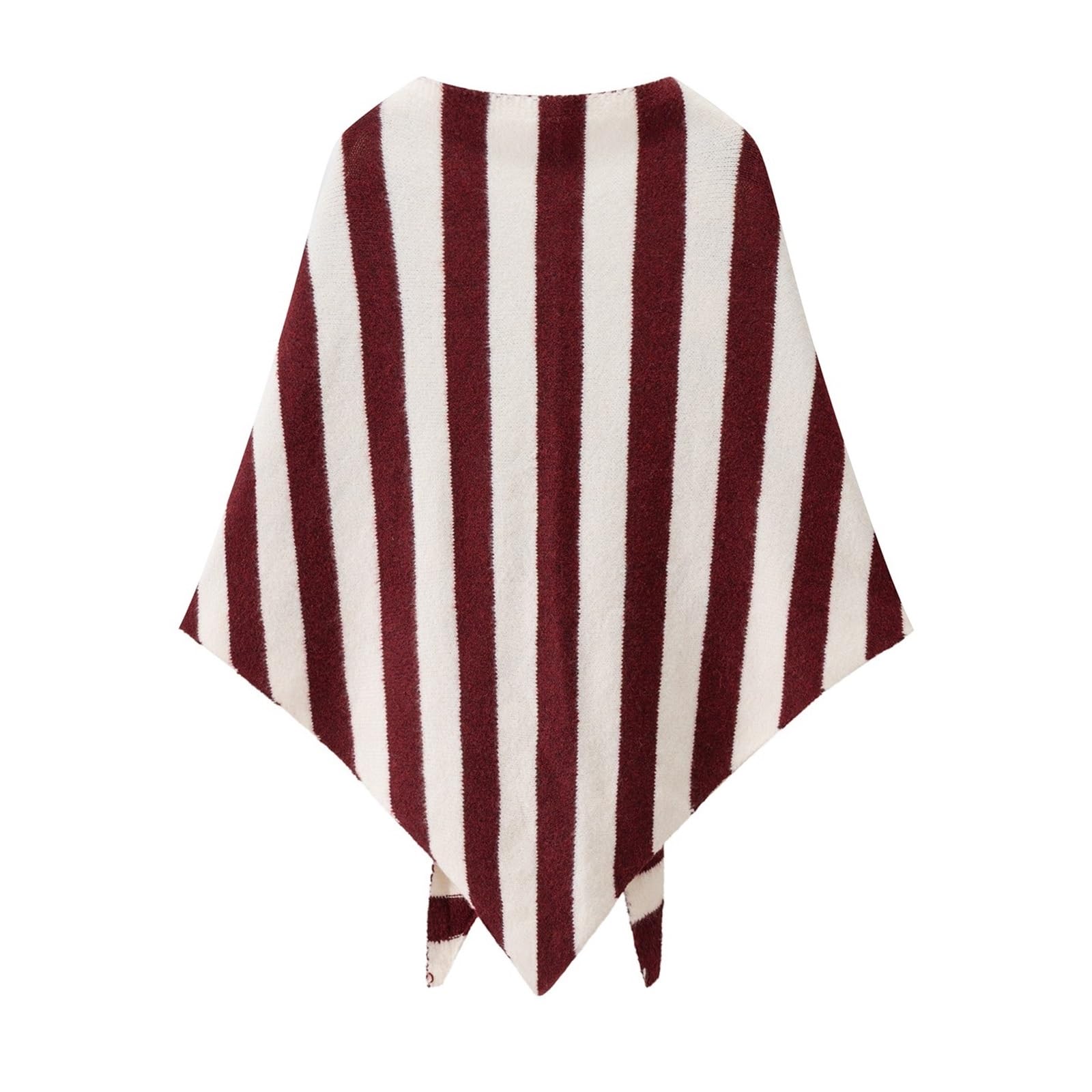 Chal de punto a rayas en blanco y negro con bufanda triangular for una capa cálida otoño e invierno Chal de invierno