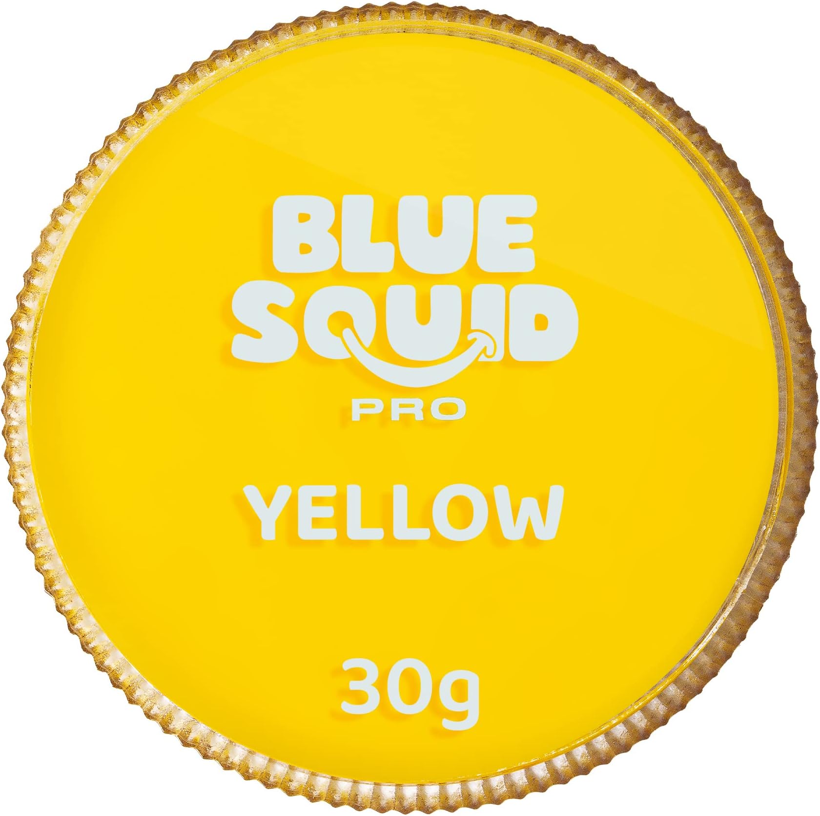 Blue Squid PRO Face Paint - Professional Water Based Single Cake Facepaint & Body Paints - SFX Makeup, Kids Adults Painting for Costume, Halloween Face Paints for Children - Classic Yellow 30g / 1oz