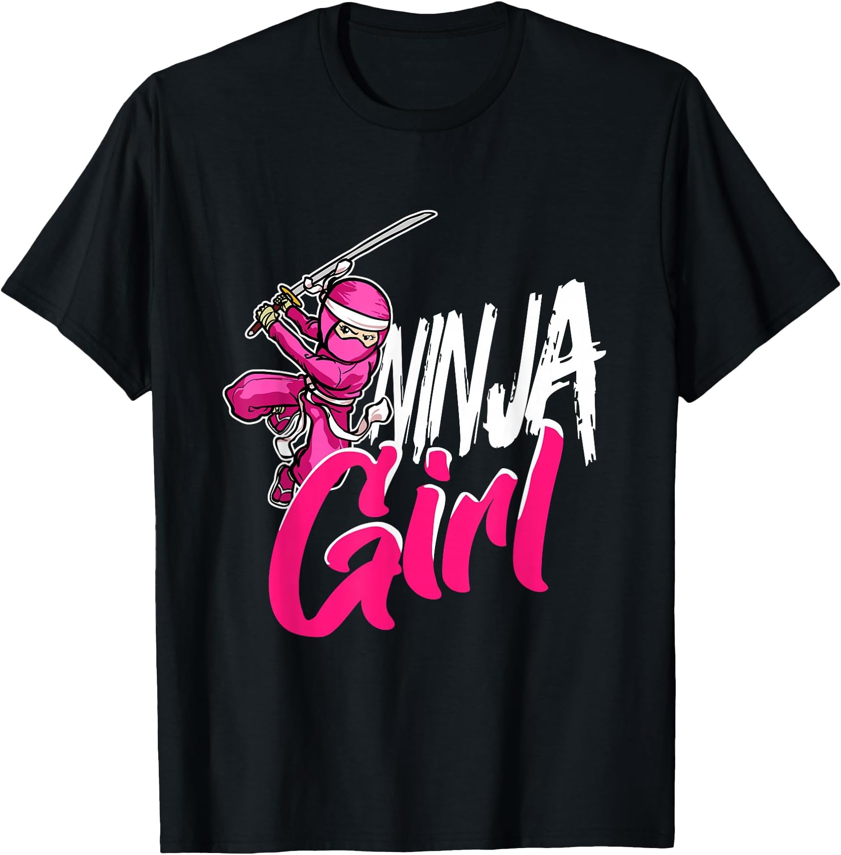 Cute Ninja Fighter Costume Ninja Girl T-Shirt