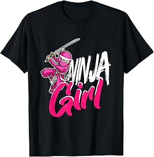 Cute Ninja Fighter Costume Ninja Girl T-Shirt