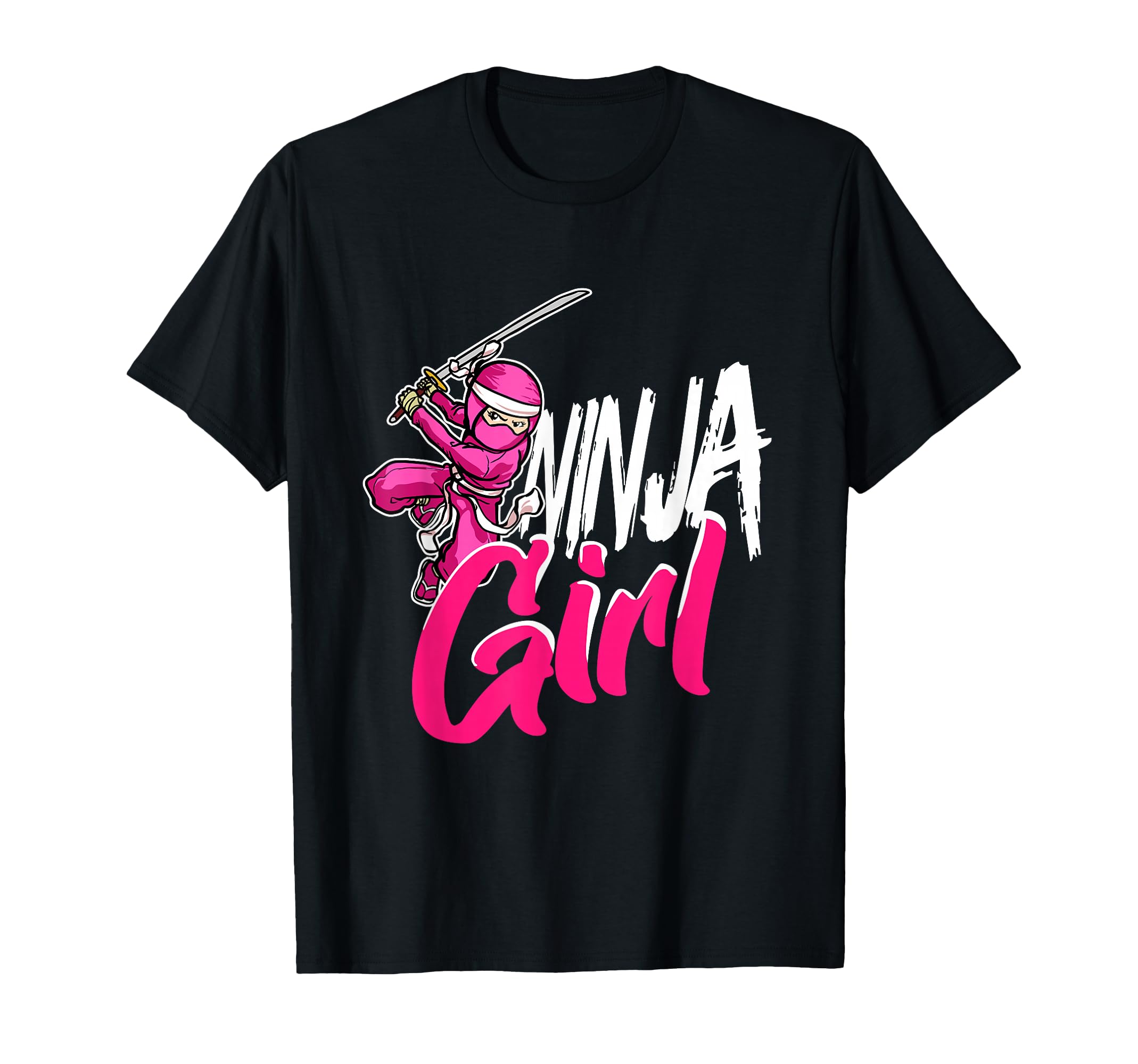 Cute Ninja Fighter Costume Ninja Girl T-Shirt
