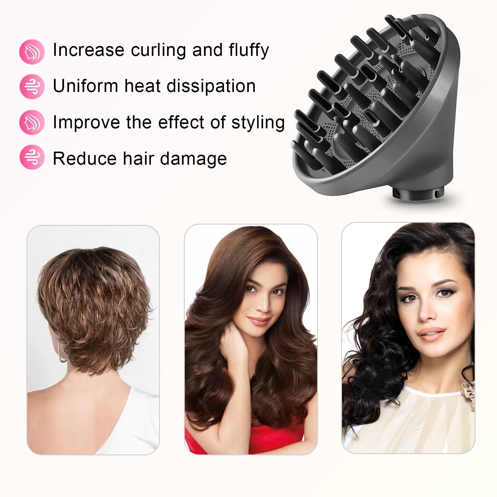 Dyfuzor nakładki do Dyson Airwrap Styler HS05 HS03 HS01, przekształcalne do Airwrap Styler w suszarkę do włosów, dysza dyfuzora, nasadka do suszarki do włosów