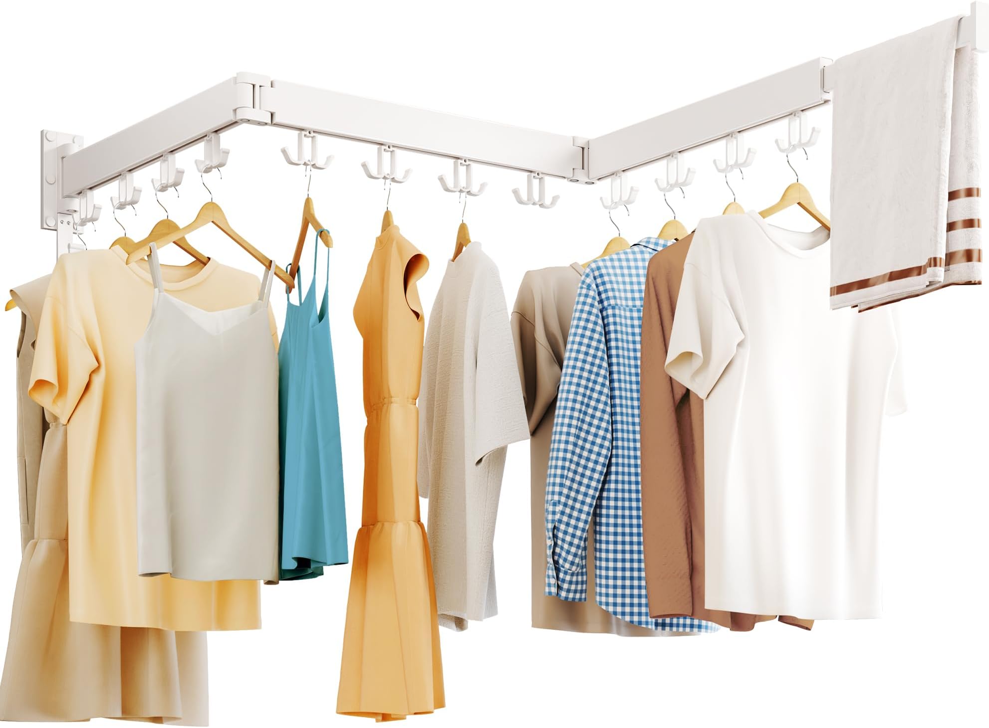 Drying Rack Clothing Wall Mounted,Clothes Drying Rack,Laundry Drying Rack,Collapsible Dying Racks for Laundry,Foldable Clothes Dryer Rack,Clothes Hanger Rack Wall Mount