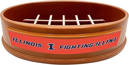 Miniatura 182 de NCAA Super-Bowl Iowa Hawkeyes - Cuenco para perros de alimentación lenta con diseño de fútbol para una digestión saludable. Cuenco antideslizante