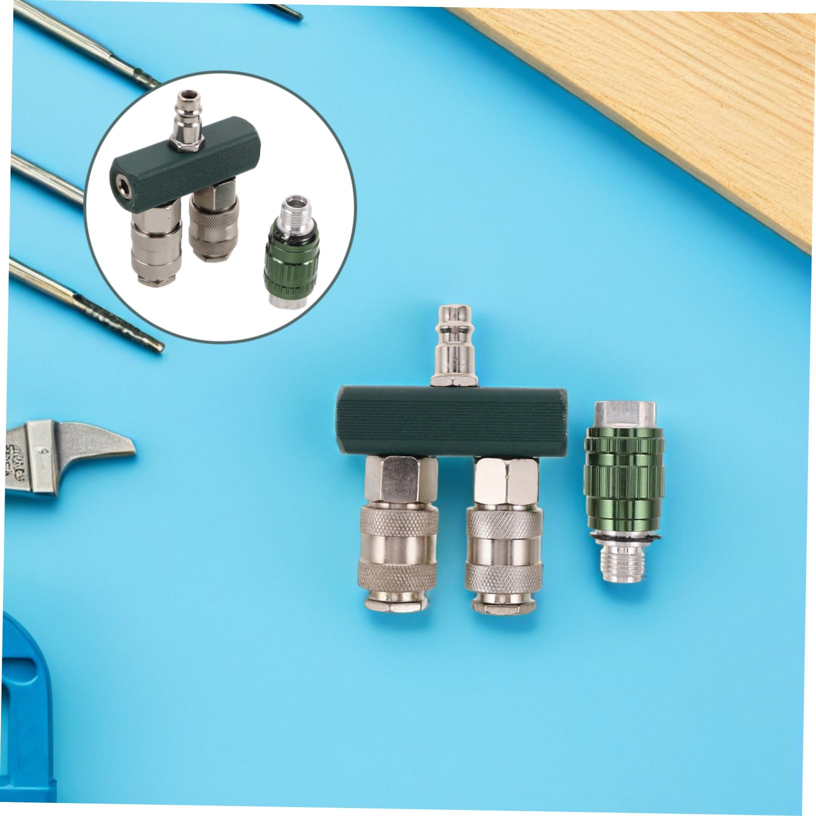 PRETYZOOM 5 Piezas Conector rápido Accesorio de manguera de aire Splitter de manguera de rápida divisores neumáticos para tubo divisor de tubo hierro niquelado