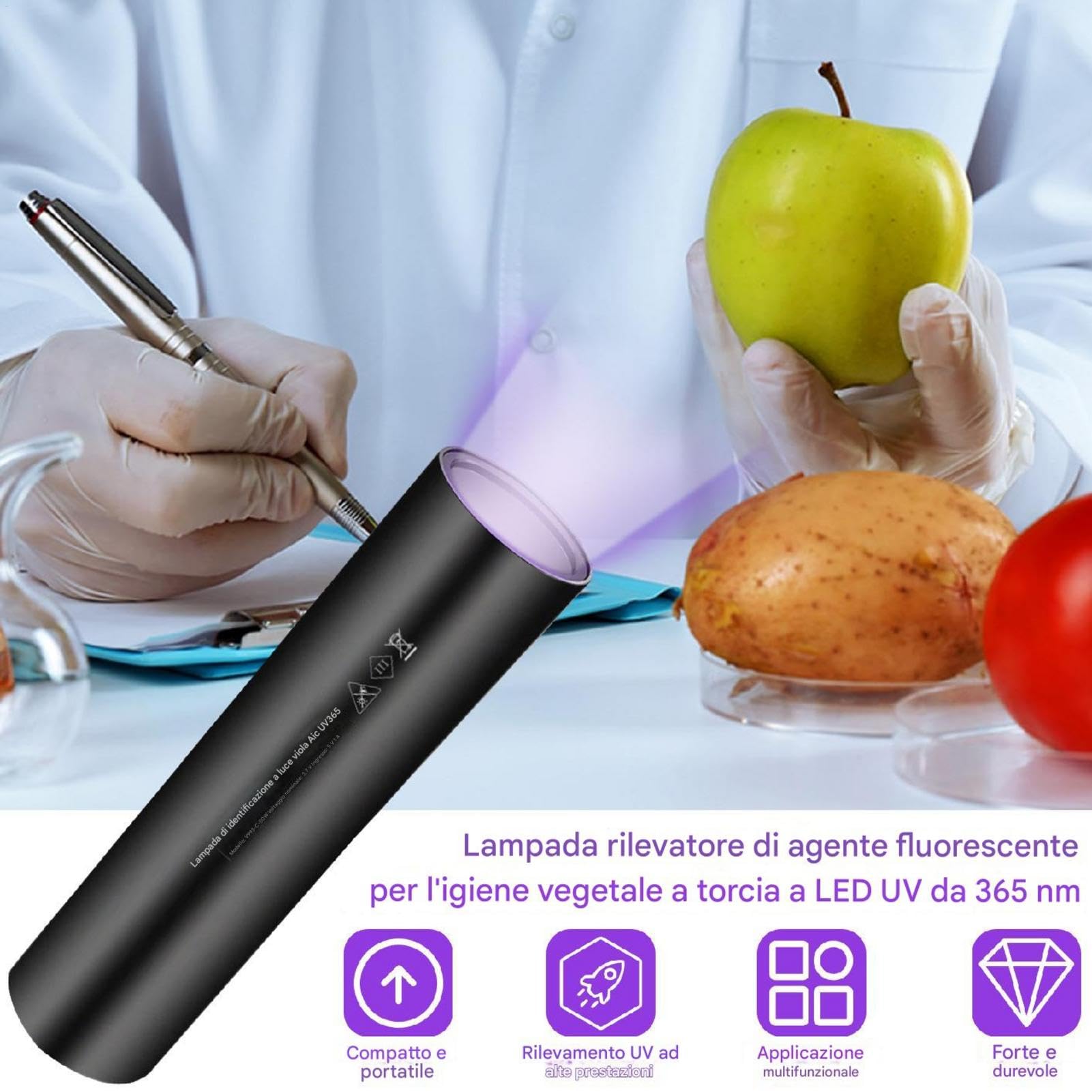 Lampe de poche rechargeable à lumière noire UV - Stylo de testeur de faux billets, Stylo de testeur de faux billets UV | Taches d'animaux domestiques et inspection des aliments, Lampe de poche UV pour