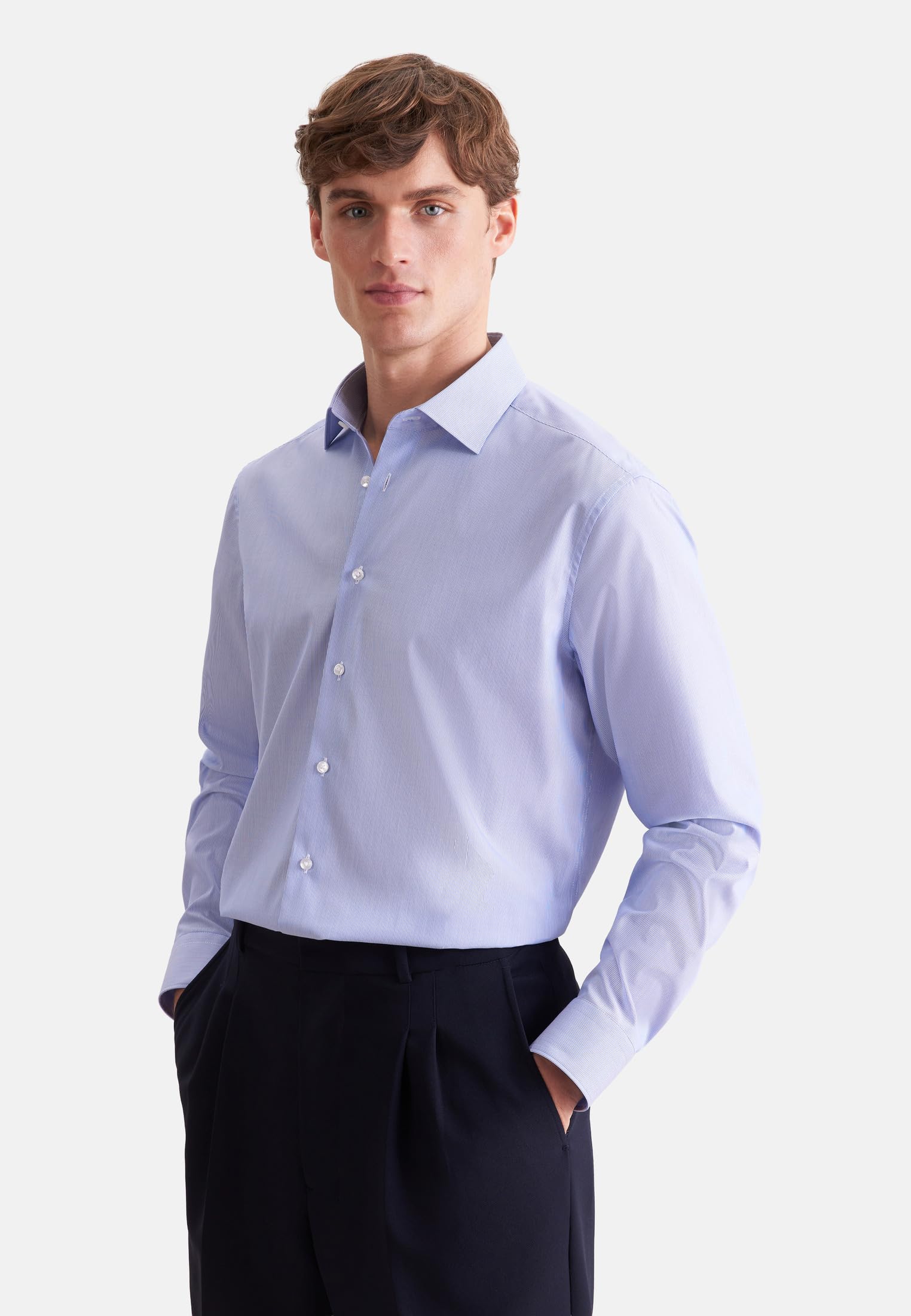 Seidensticker Regular Fit Langarm Business Hemd Camicia da Lavoro Uomo