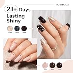 TOMICCA Gel Nail Polish Set, 10 Colors Nude Brown Soak-Off UV Nail Polish Gel Polish Suitable for Beginners, Nail Art Salon, DIY, Home