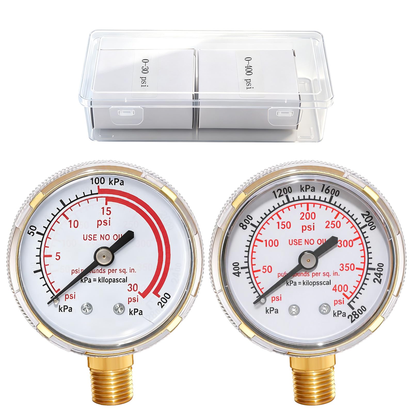 2 Inch Low and High Pressure Gauges for Acetylene Regulator