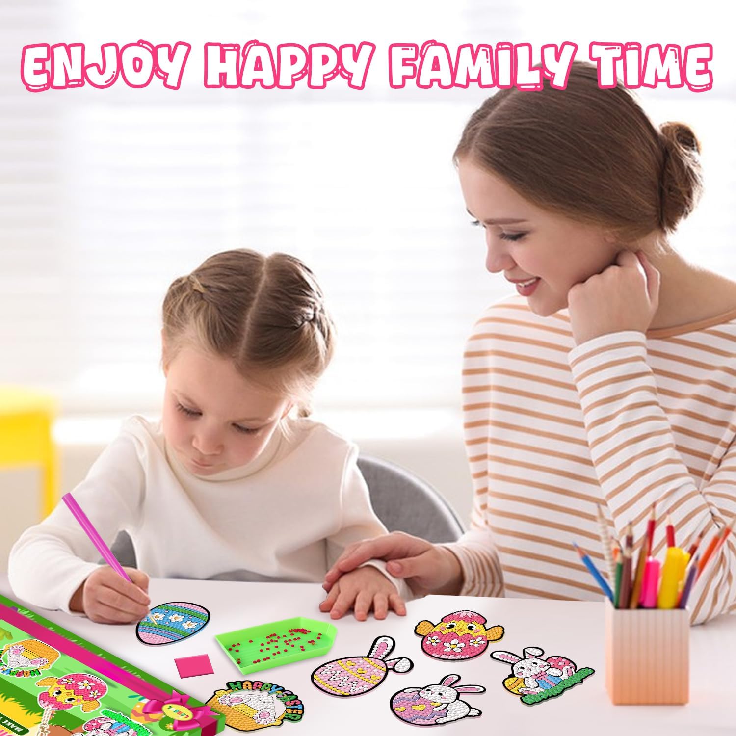 Labeol Arts and Crafts for Kids Ages 8-12 - Creat Your Own GEM Keychains-5D Diamond Art by Numbers GEM Art Kits for Kids Girls Toddler Crafts Age 6-7 6-8 10-12 - Image 4