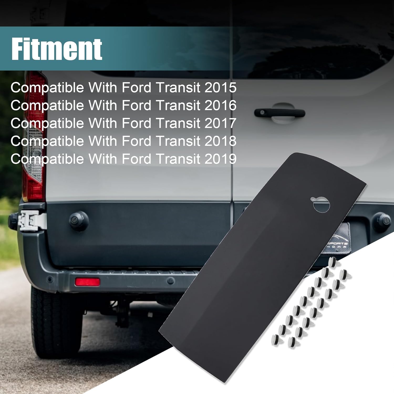 GXARTS Left Driver Rear Door Lower Molding KK3Z-99425B28-BC Compatible with Ford Transit 2015 2016 2017 2018 2019