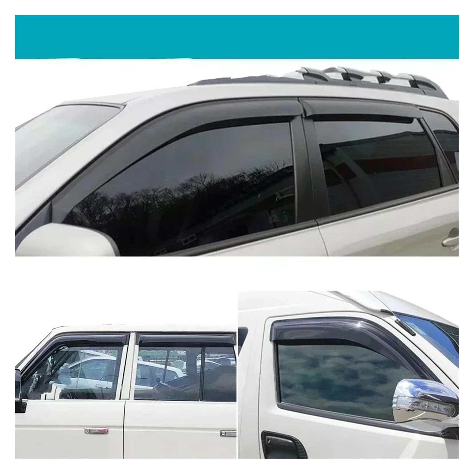 Deflectores Viento Ventana Viseras Viseras Ventanas Protectores Contra Lluvia Para Compass Mp 2018-2025 Deflectores Viento Protectores Lluvia Viseras Puertas Viseras Ventilación