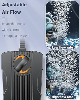 Pawfly 15 GPH Ini Aquariu Air Pup For 3-20 Gallon Nano Fish Tanks