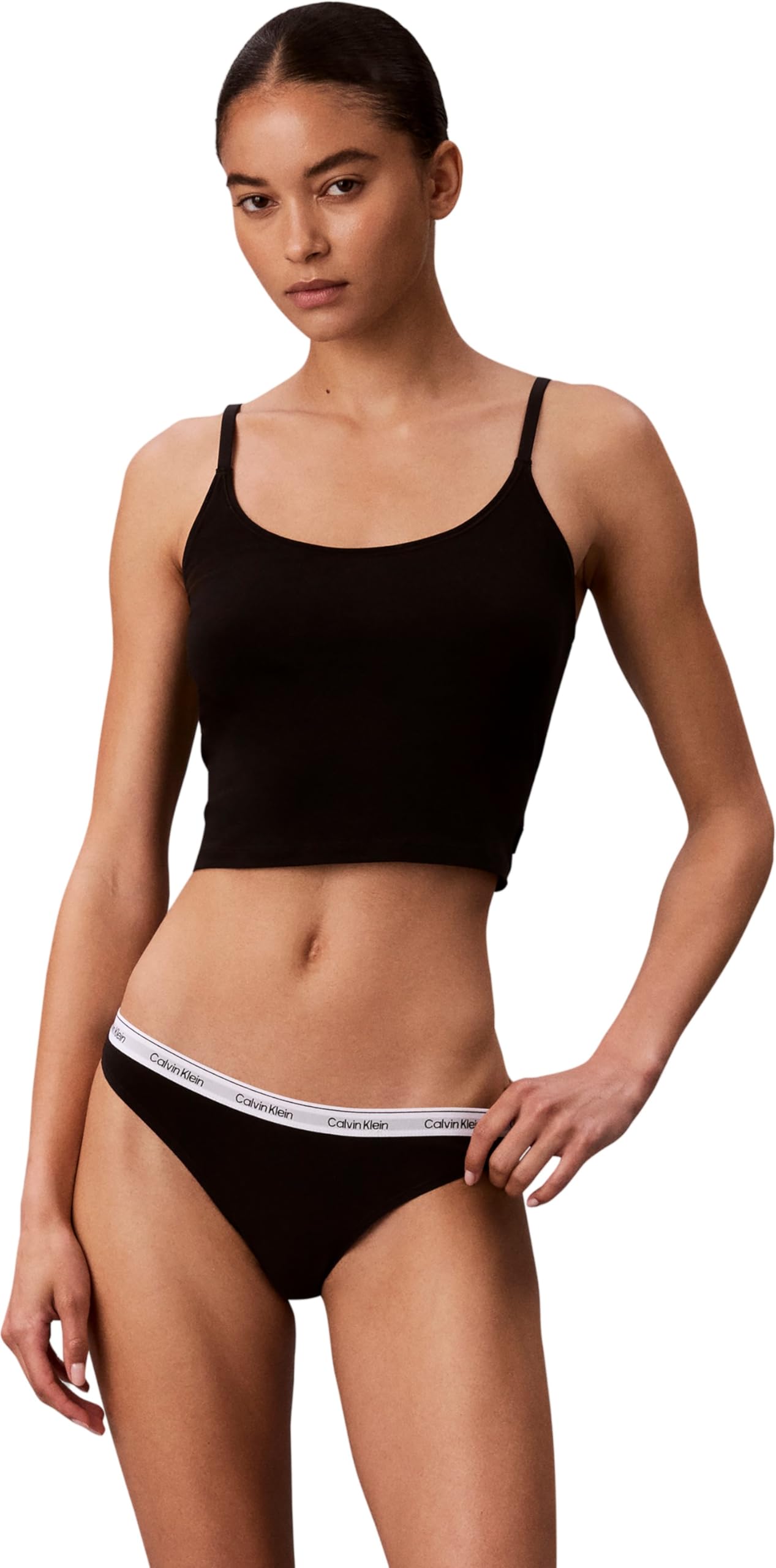 Calvin Klein Women's, Thong 5 PK LV00QD5221, Thong, Black/Black/Cedar/Grey Heather/Ink, M