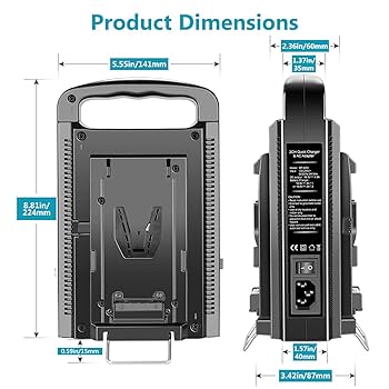 Amazon.com: Neewer V-Mount/V Lock Dual Channel Battery