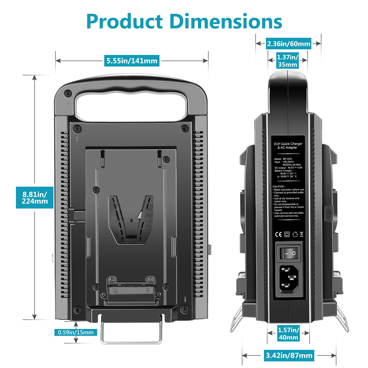 Amazon.com: Neewer V-Mount/V Lock Dual Channel Battery
