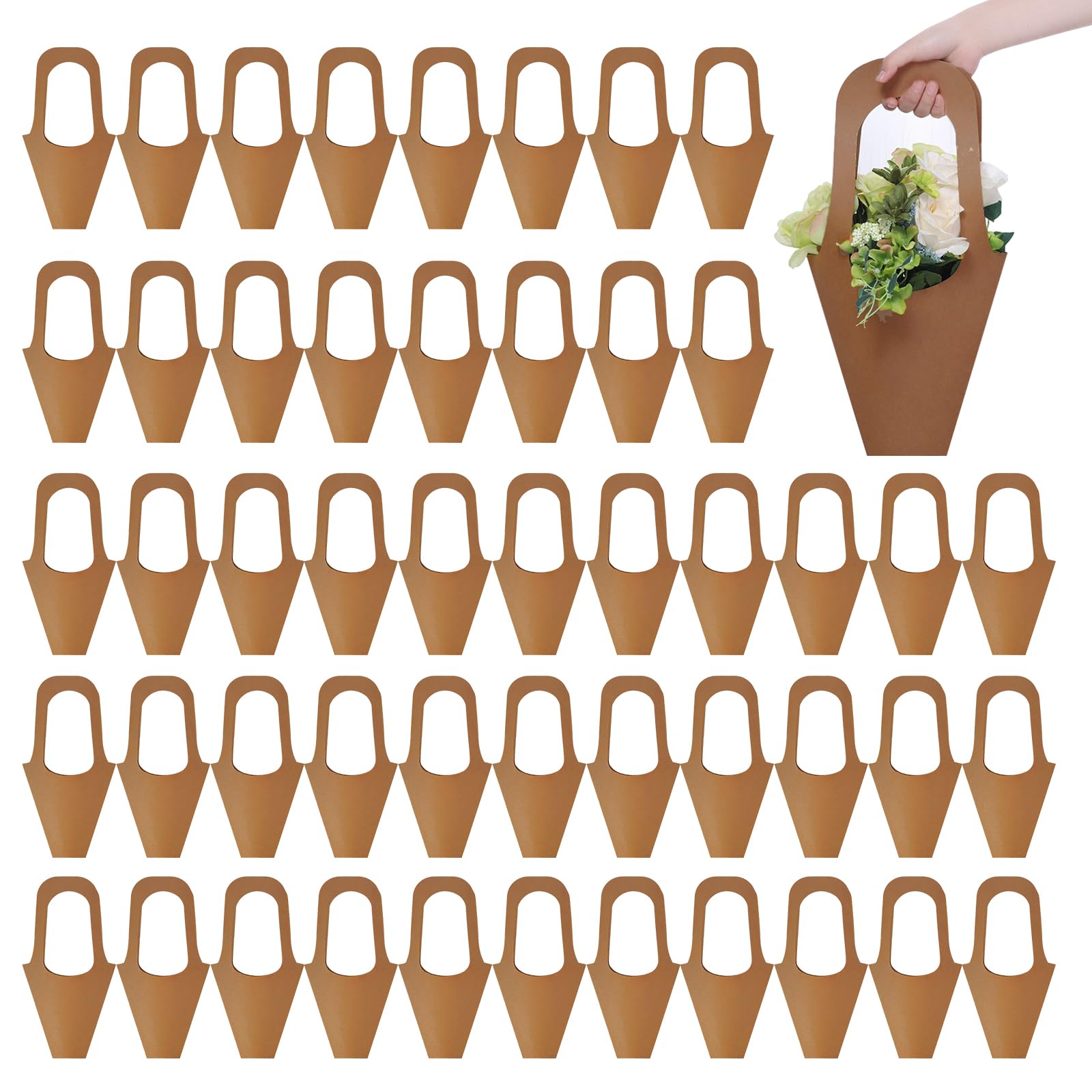 Amazon.com: Merkaunis 50 Pcs Flower Bouquet Bags with Handle