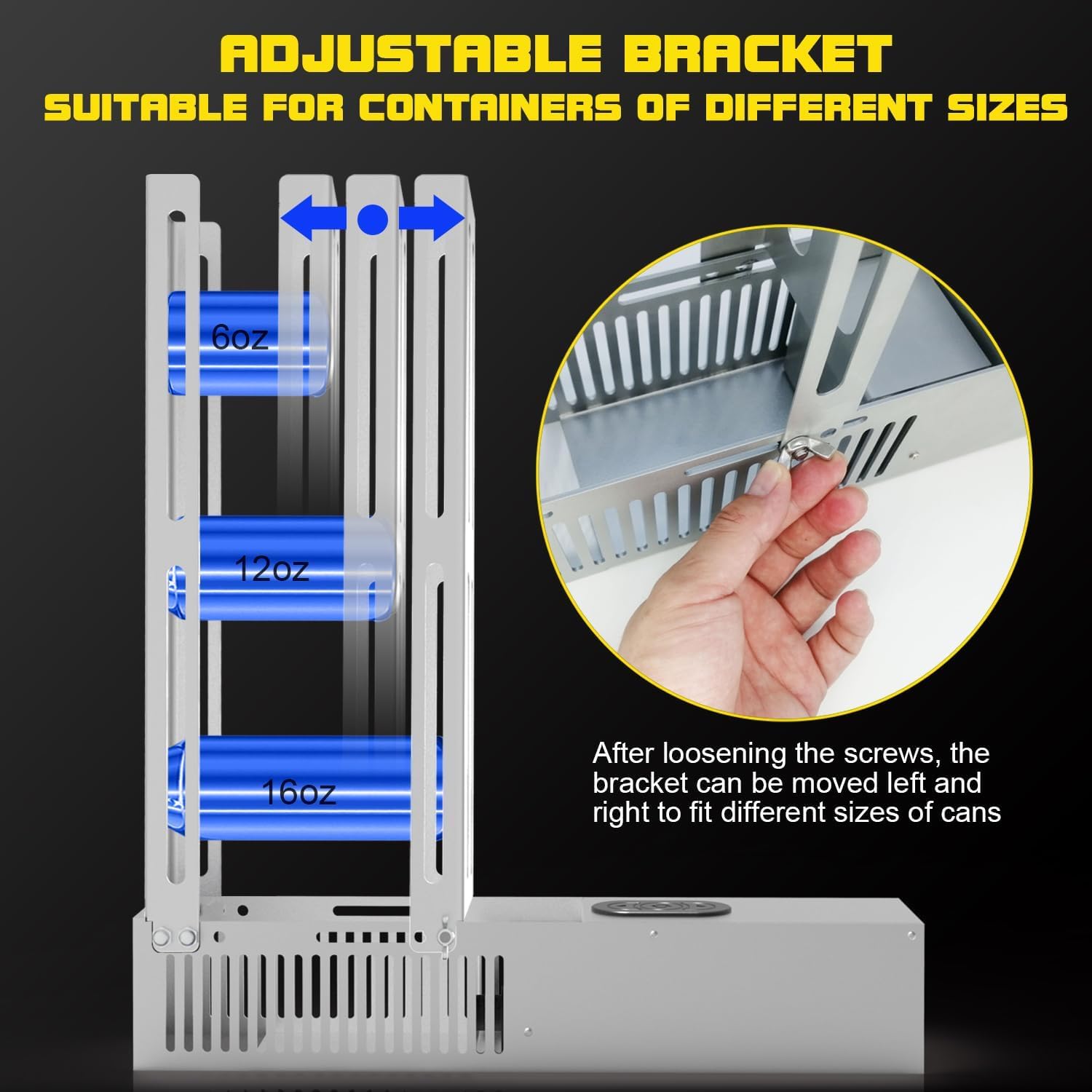 Electric Can Crusher, Automatic Can Crushers for Recycling 8/12/16oz Cans, Auto Cycle Mode, Countertop Can Smasher for Recycling Aluminum Seltzer, Soda, Beer Cans (SILVER-1)