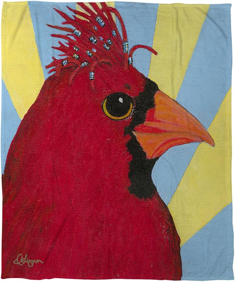 Manual Woodworkers & Weavers Coral Fleece Throw Blanket, 50 by 60-Inch, You Silly Bird Mo