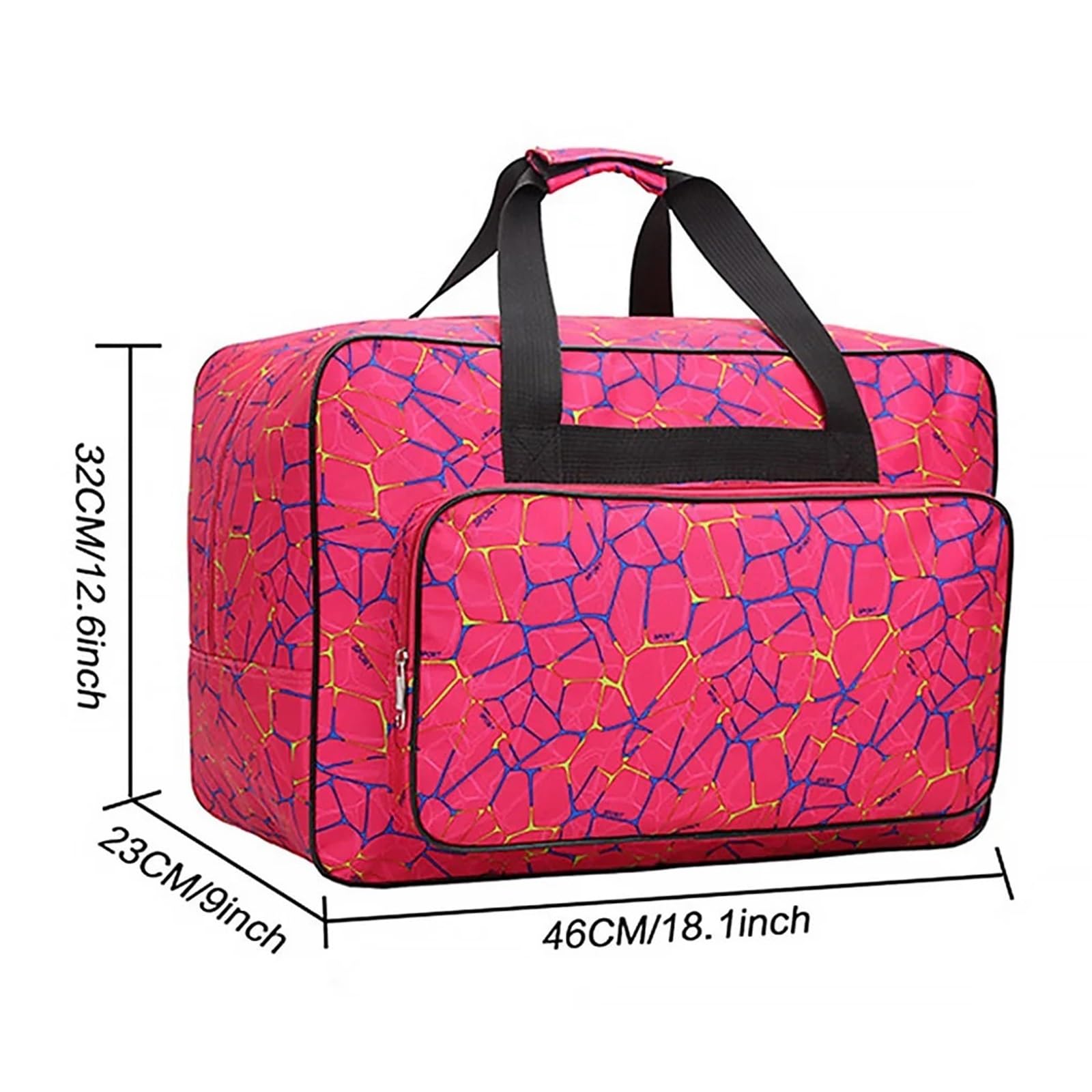 Bolsa Para Máquina De Coser Bolso de almacenamiento for máquina de coser de gran capacidad, bolsa de transporte deportiva for mujer, funda de transporte for máquina de coser(Rose red,Small)