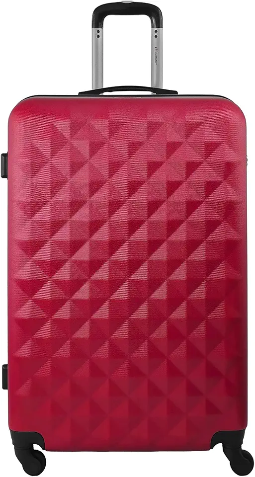 Mala de Viagem Grande 32kg Rígida ABS Rodas 360 Gladiador Diamond D1G (Cereja)