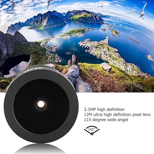 Miniatura 2 de Sonew Lente de cámara de seguridad, CCTV 0.110 in 3MP HD lente de tablero de 115 grados Ángel lente de cámara de seguridad accesorios de reemplazo