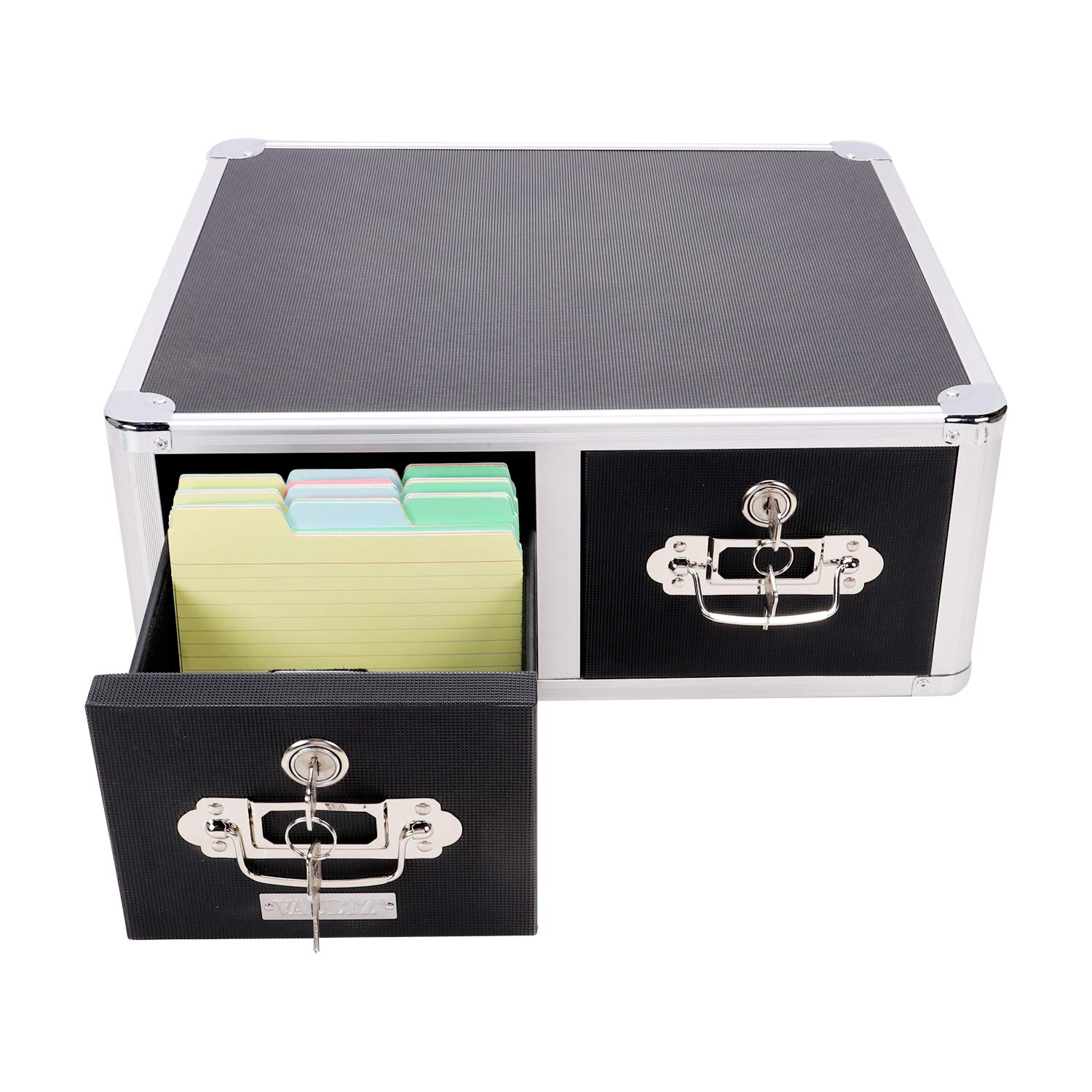 Amazon.com : Vaultz Locking 4 x 6 Index Card Cabinet, Double