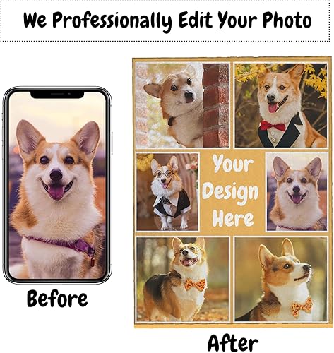 Miniatura 9 de Mantas personalizadas con fotos, manta personalizada de collage de fotos, suave, con mis propias fotos, regalos personalizados para aniversario,