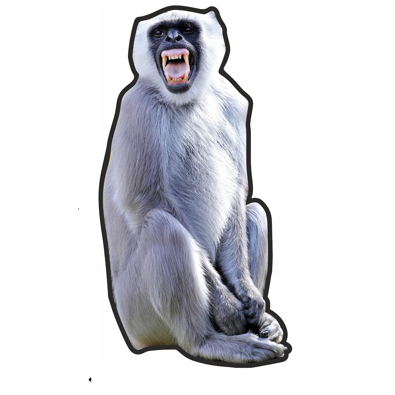 Self-Adhesive Wallkriti Langoor Cutout Monkey Wall Sticker, Scare Monkeys, Stand Up Vinyl Decal for Living Room, Bedroom, Nursery, Office, 65 x 45 x 0.5 Centimeters-image-6