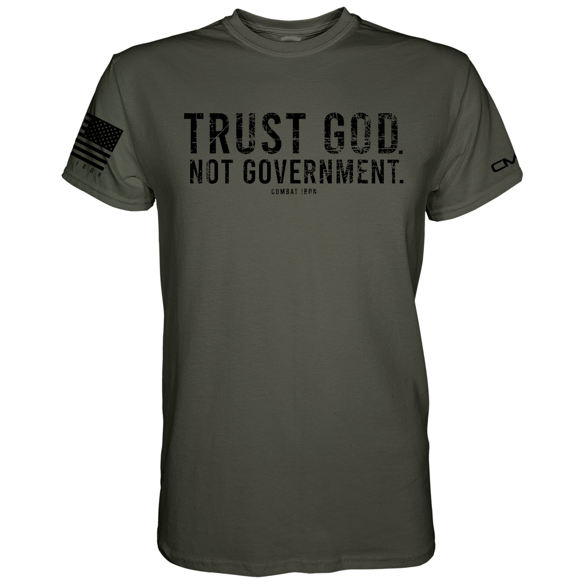Combat IronTrust God Not Government Men's Graphic Short Sleeve T-Shirt