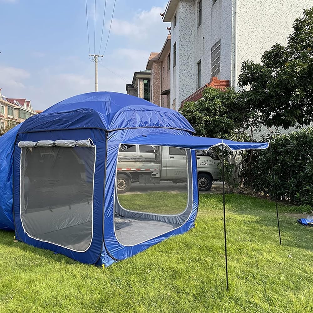 Tende da campeggio – Pop Up Car Rear Tend, tenda per auto per camper, tenda universale collegata al veicolo – ideale per avventure all'aria aperta