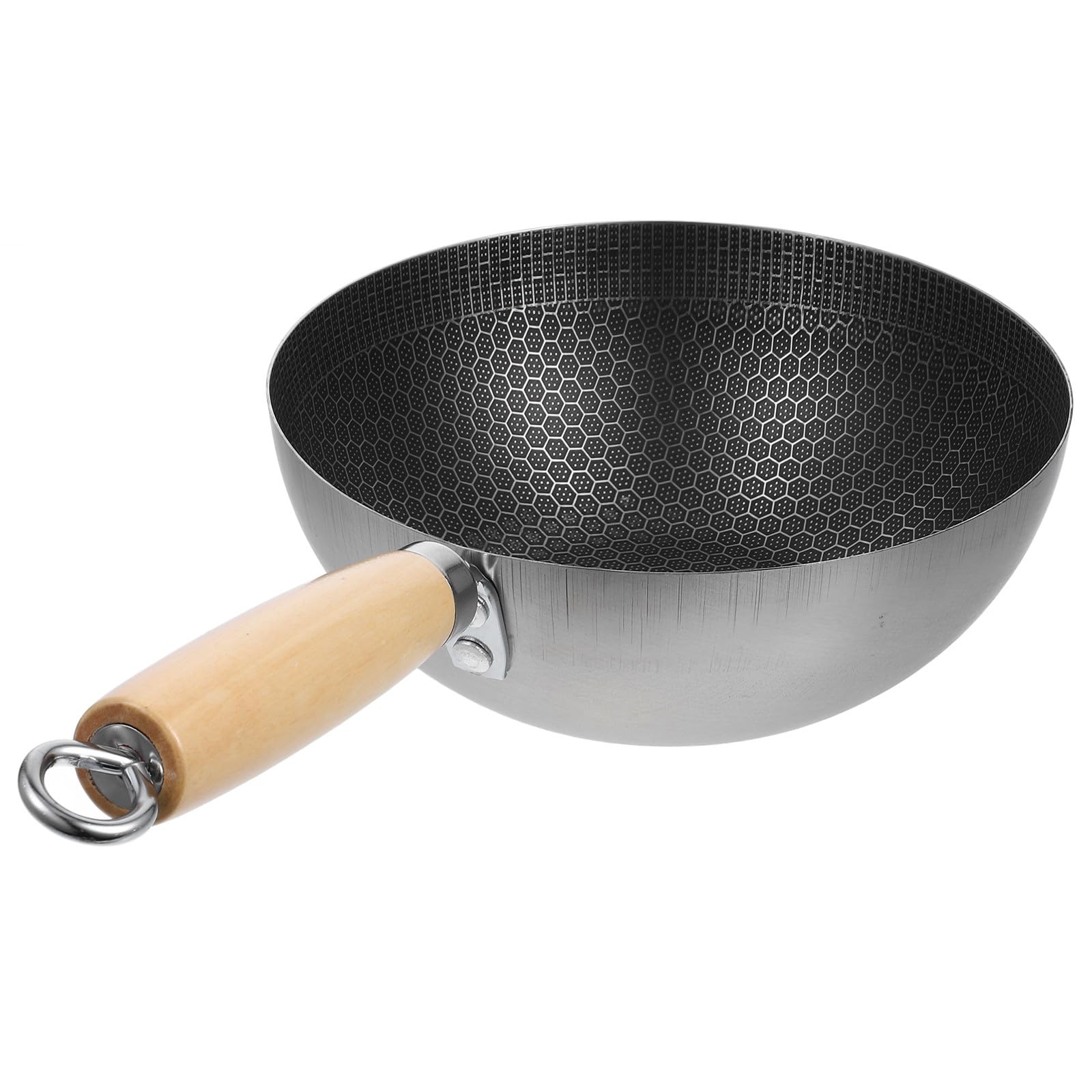 Wok facile à nettoyer en acier inoxydable poêle antiadhésive saine sans frottage