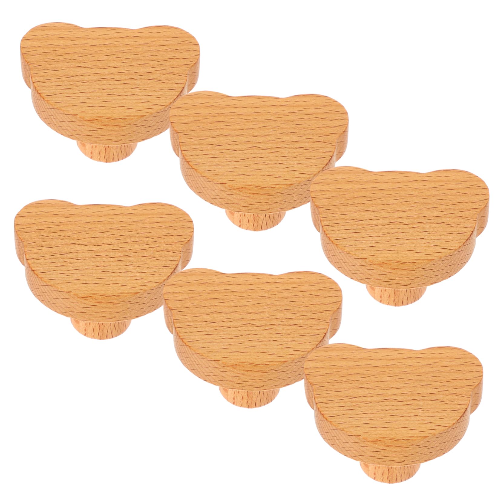 NUOBESTY 4 Set Maniglie Del Pomello Del Comò Costumista Manopole Per Mobile Da Cucina Della Porta Pomelli Per Cassetti Pomello in Legno Di Legno 6 Pezzi*4