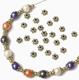 BeadingStation® 50pcs Antique Gold Star Shape Metal Bead Caps 6mm ~Jewelry Making~ (150)