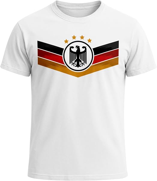 MoonWorks® Herren T-Shirt Deutschland Fußball WM 2026 Deutschlandflagge Nationalfahne Wappen Adler Fanshirt - 5