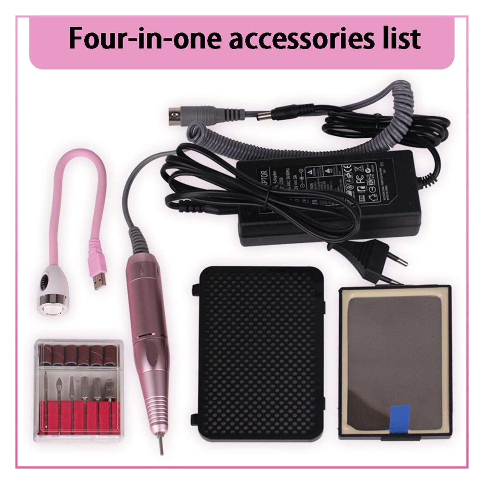 Aspirador Uñas Profesional, Lámpara Led UV de 108W for manicura, aspiradora 4 en 1, taladro for uñas, lámpara for manicura, máquina de manicura con colector de polvo for uñas Led