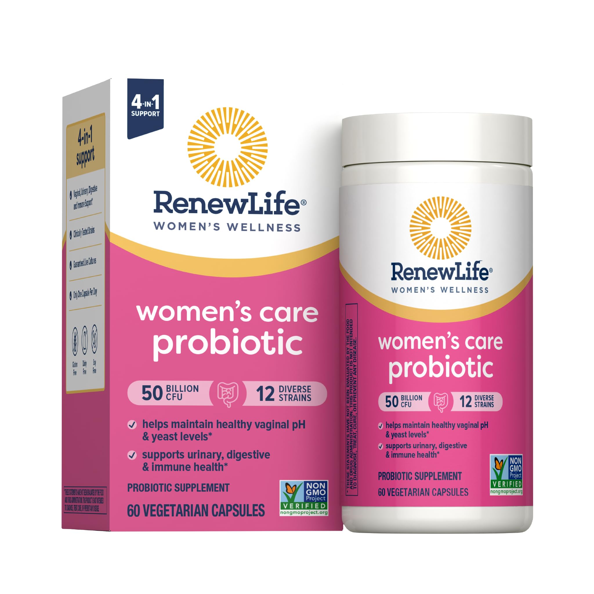 Renew Life Women's Care Probiotic 50 Billion CFU 60 Count (Pack of 1) 50 Billion CFU Nutritional Supplement