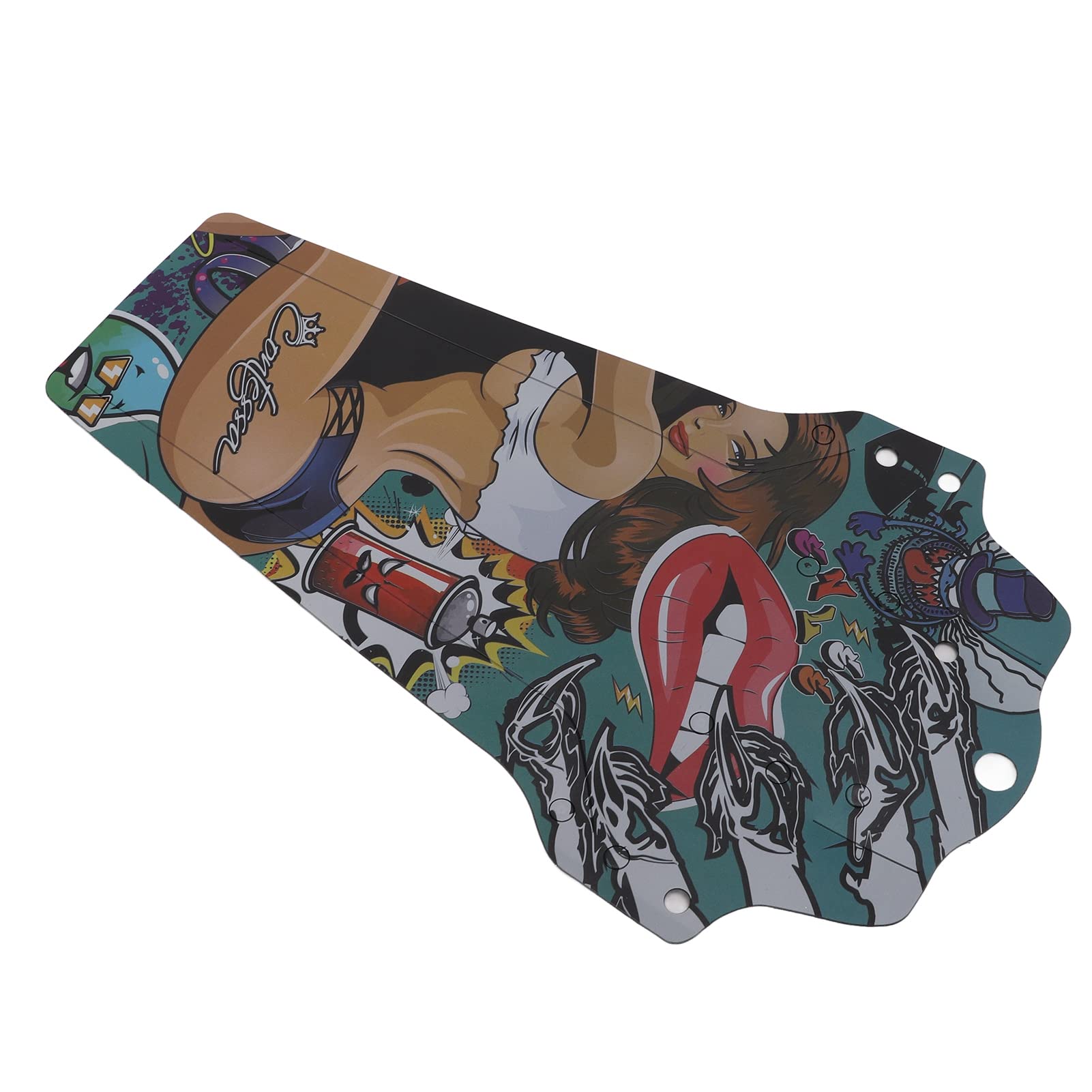 Caution for Mountain Bikes, Flexible Universal Bike Mud Guard for Folding Bikes (Colorful beauty style)