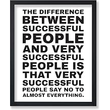 Poster Master Very Successful People Say No To Almost Everything Poster - White Success Print - Motivation Quotes Art - Encouraging Art - Uplifting Sayings Home Office Decor - 8x10 UNFRAMED Wall Art