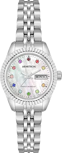 Armitron Women's Genuine Crystal Accented Bracelet Watch, 75-2475