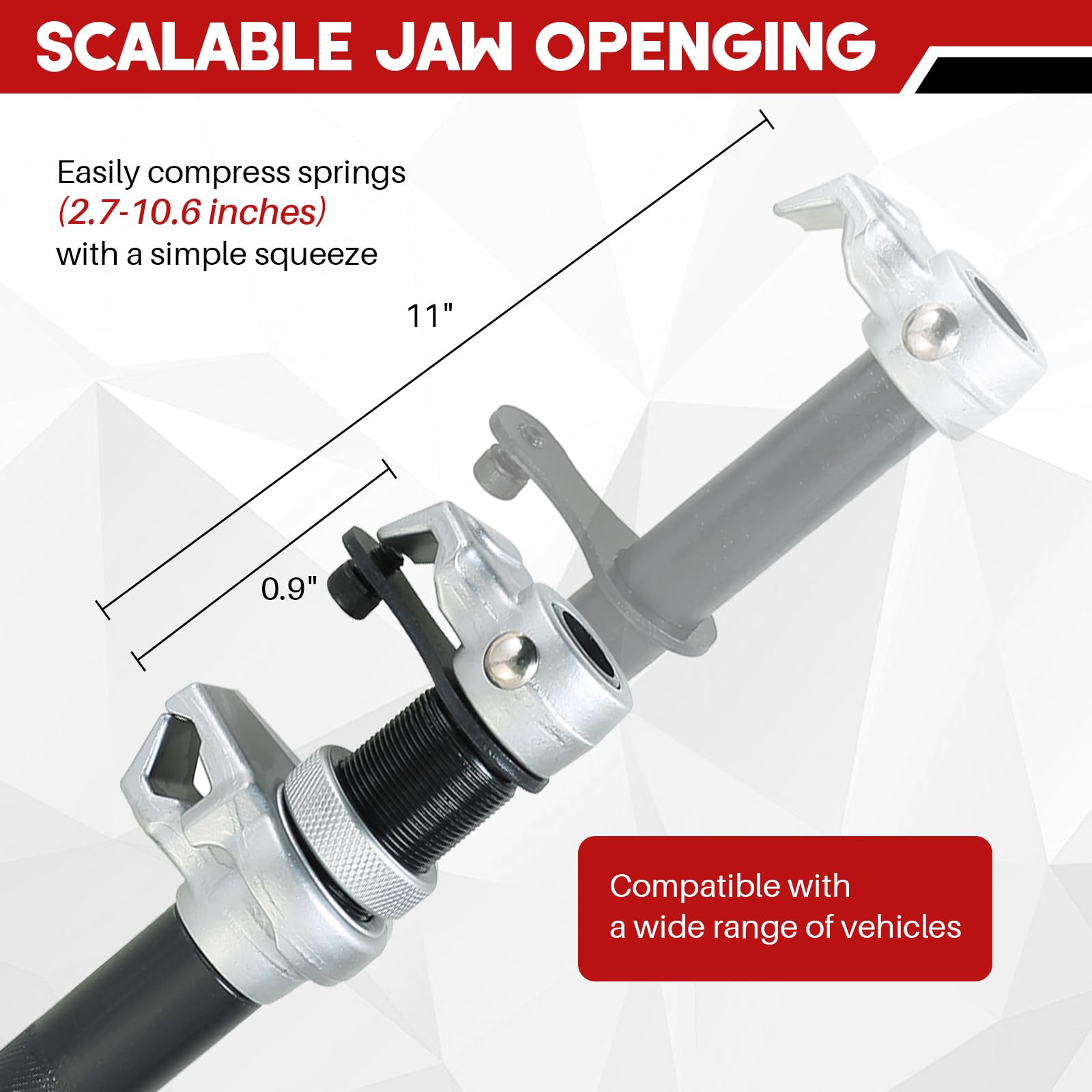 ABN Coil Spring Compression Tools - 2pc Coil Spring Clamps With Safety Guard