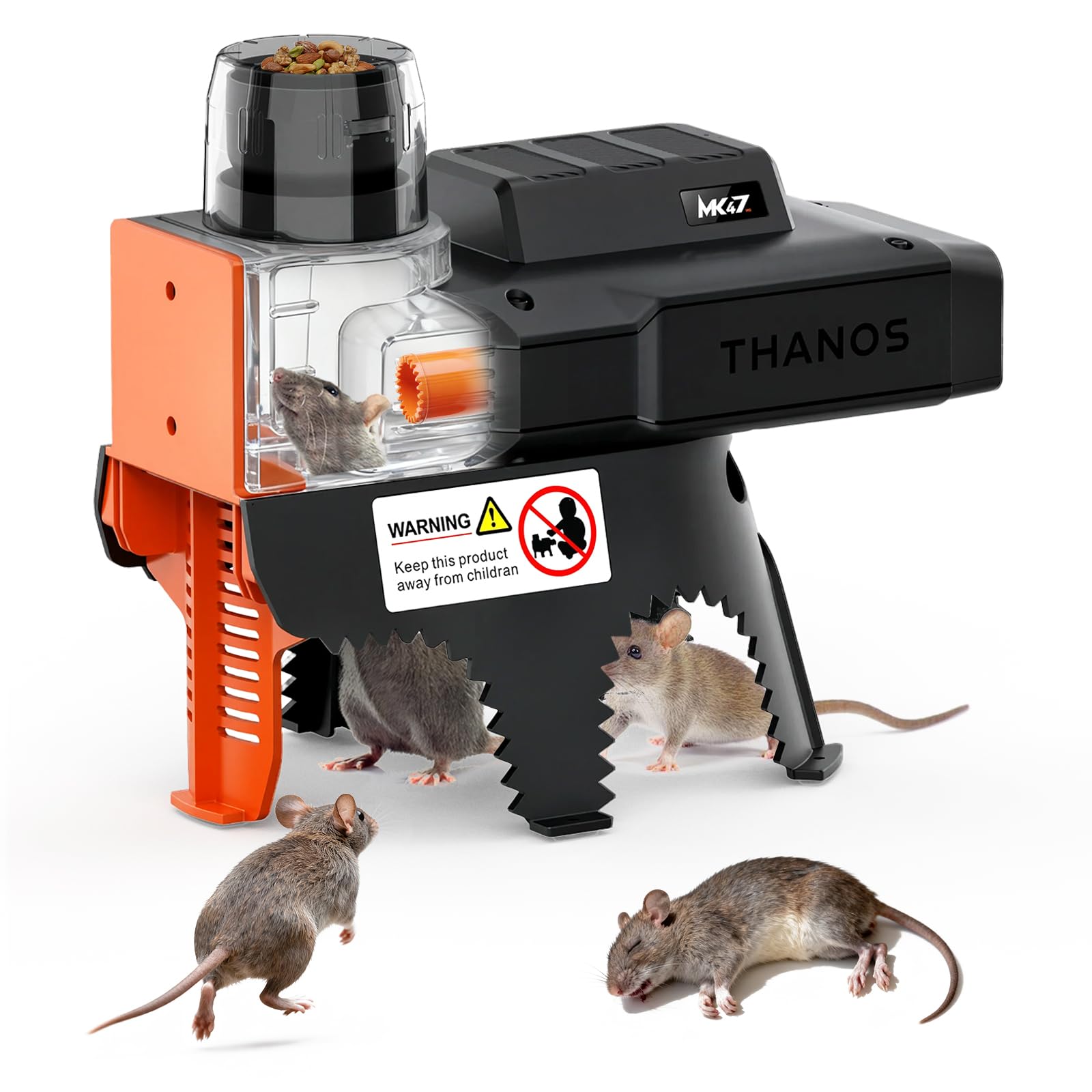 Elektrische Mausefalle mit Sensor, effiziente, giftfreie Nagetierbekämpfung, schnell und wiederverwendbar, Humane Lösung für Mäuse und Ratten, Haus, Küche, Garage und Keller