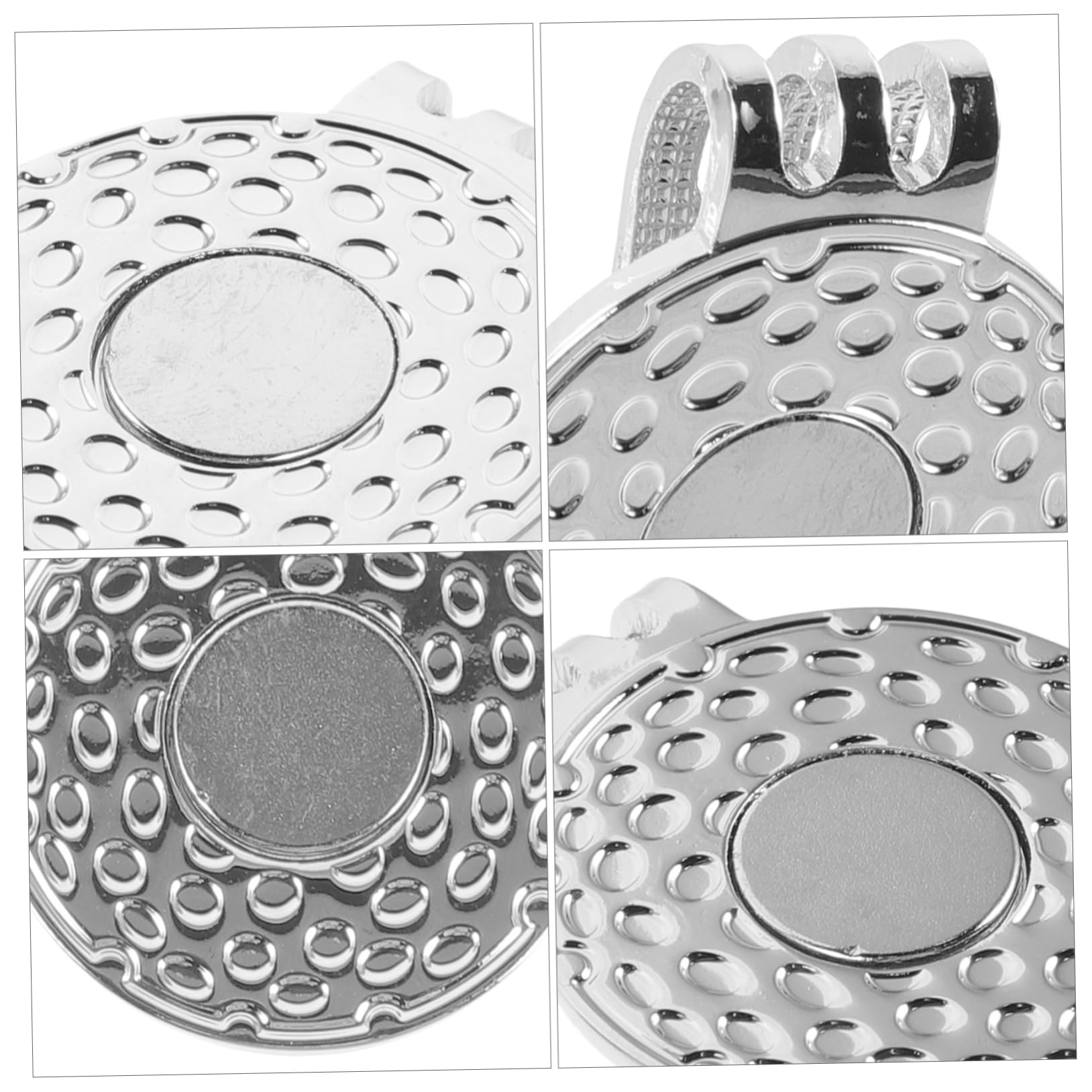 BESTonZON Golf Ball Marker Hut Clips Verschleißfeste Golfs Marker Für Hüte Praktische Zum Befestigen Gürteln Silberne Design
