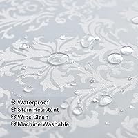 Vista 5 de SASTYBALE Servilletas de tela blanca de 20 x 20 pulgadas, juego de 4 servilletas de mesa de damasco de jacquard lavables para comedor, fiesta, boda