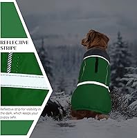 Vista 76 de QBLEEV Abrigo cálido para perro, chaqueta de invierno reflectante, impermeable, resistente al viento, ropa de cuello alto para perro para clima