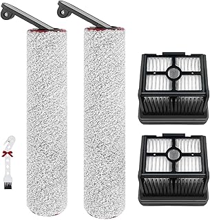 Accessoires pour Dreame H12 Pro / H12 Dual Pièces de Rechange pour aspirateur Eau et poussière, 2 Brosse rotative + 2 filtres Hepa + 1 Brosse