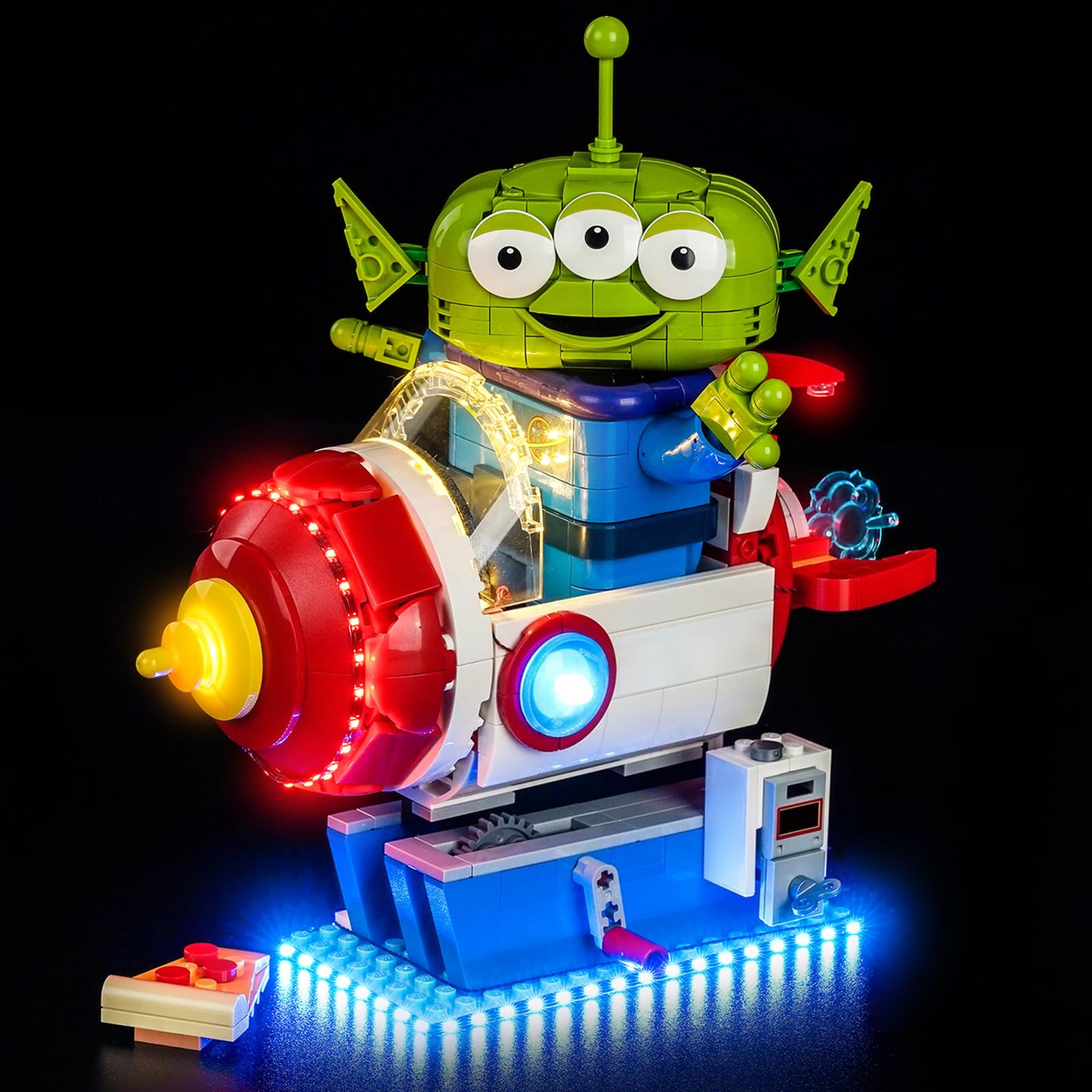 Light Kit Compatible with Lego 43307 Alien with Pizza Planet Rocket Ride (No Model), Decoration Lighting Set Compatible with Lego Alien with Pizza Planet Rocket Ride Blocks Model